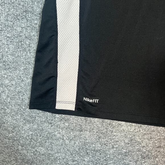 Nike Shirt Womens Medium Black Crewneck Short Sleeve Performance Stretch - Picture 4 of 11